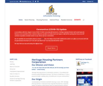 HHpcorp.org(Heritage Housing Partners Corporation) Screenshot