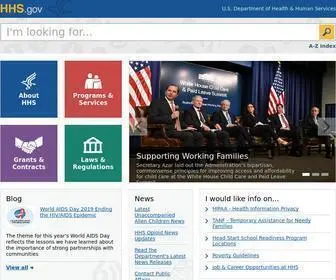 HHS.gov(The U.S. Department of Health and Human Services (HHS)) Screenshot