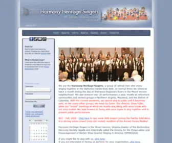 HHsingers.org(Harmony Heritage Singers) Screenshot