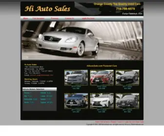 Hiautosale.com(Lexus, Mercedes Benz, Acura, BMW at) Screenshot