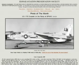 HiavPS.com(HAWAII AVIATION PRESERVATION SOC) Screenshot