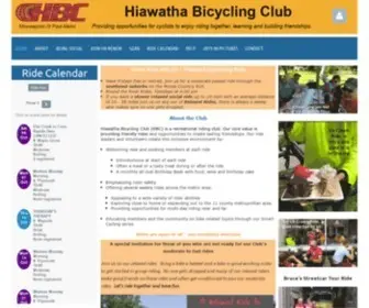 Hiawathabike.org(The Hiawatha Bicycling Club) Screenshot