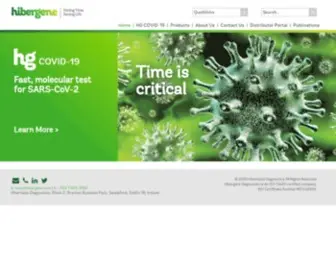 Hibergene.com(HiberGene Diagnostics) Screenshot