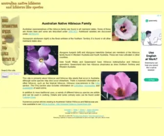 Hibiscus.org(Australian native hibiscus and hibiscus like species of Malvaceae including Alyogynes and Gossypium) Screenshot