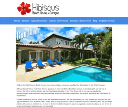 Hibiscusbeachhouse.com(Curaçao) Screenshot