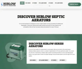 Hiblowaerators.com(Hiblow Septic Aerators Hiblow Septic Aerators) Screenshot