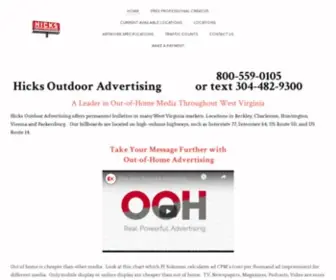 Hicksoutdoor.com(Hicks Outdoor Advertising) Screenshot