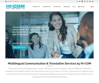 Hicom-Asia.com(Translation Services) Screenshot