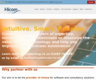 Hicom.co.uk(Hicom software solutions for clinical care) Screenshot