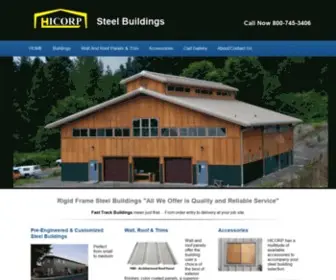 Hicorpsteel.com(Hicorp Steel Buildings) Screenshot