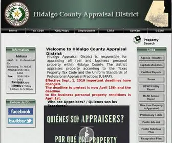 Hidalgoad.org(Hidalgo County Appraisal District) Screenshot