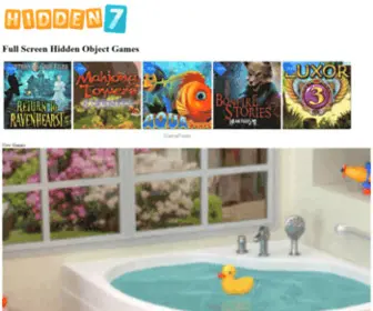 Hidden7.com(Full Screen Hidden Object Games) Screenshot
