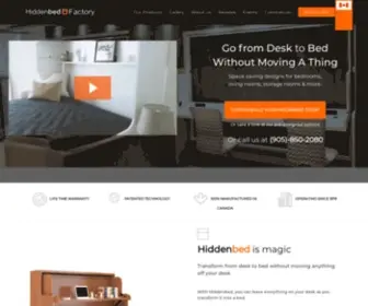 Hiddenbedfactory.ca(Bed Desk with Space saving designs by Hidden Bed Factory in Canada) Screenshot