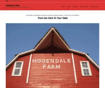 Hiddendalefarmnd.com(5th Generation Family Farm Homestead) Screenshot
