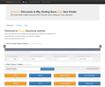 Hiddendiscounts.co.uk(Amazon discount finder) Screenshot