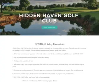 Hiddenhavengolfclub.com(Hidden Haven Golf Club) Screenshot