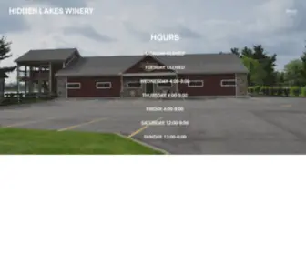 Hiddenlakeswinery.net(Hidden Lakes Winery) Screenshot