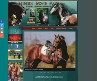 Hiddenpondfarm.com(Hidden Pond Farm Andalusians welcomes you to our farm) Screenshot