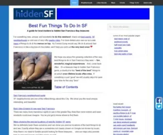 Hiddensf.com(Best fun things to do in San Francisco Bay area) Screenshot
