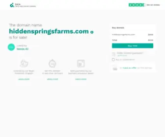 Hiddenspringsfarms.com(hiddenspringsfarms) Screenshot