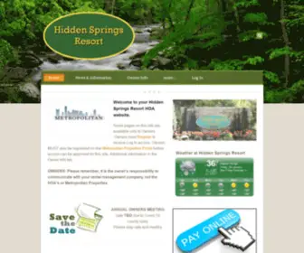 Hiddenspringsresorthoa.com(Hidden Springs Resort HOA) Screenshot