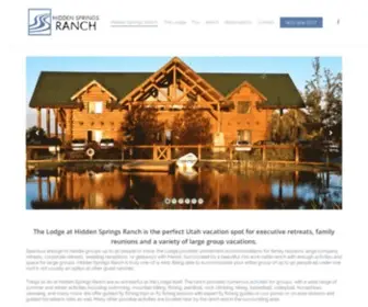 Hiddenspringsutah.com(The Lodge at Hidden Springs Ranch) Screenshot