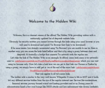 Hiddenwiki.co(Hidden Wiki) Screenshot