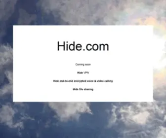 Hide.com(Hide) Screenshot