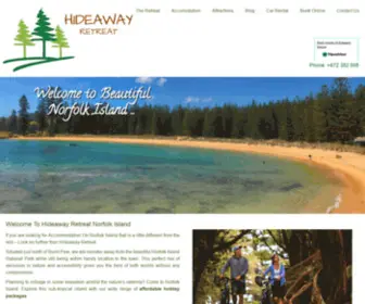 Hideawaynorfolkisland.com(Hideaway Retreat Norfolk Island) Screenshot