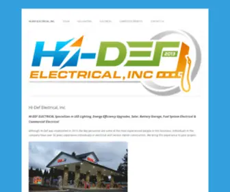 Hidefle.com(Hi-Def Electrical, Inc) Screenshot