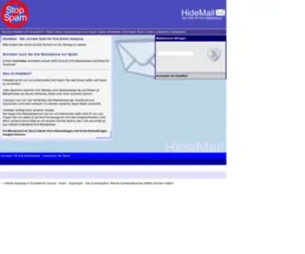 Hidemail.de(Mailadresse verschlüsseln) Screenshot