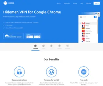 Hideman.net(VPN service with free mode) Screenshot