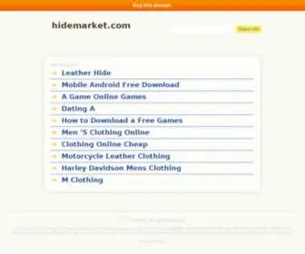 Hidemarket.com(Dit domein kan te koop zijn) Screenshot