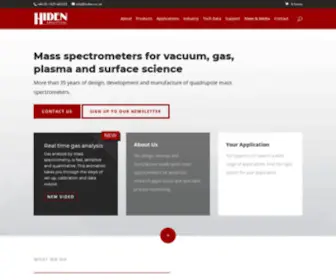 Hidenquadrupoles.com(Mass Spectroscopy) Screenshot