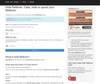 Hidereferrer.com(Hide Referrer) Screenshot