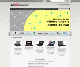 Hidevolution.com(Specializing in customized gaming laptops) Screenshot