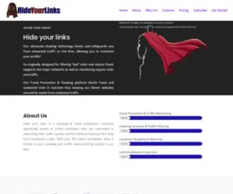 Hideyourlinks.com(Hide Your Links) Screenshot