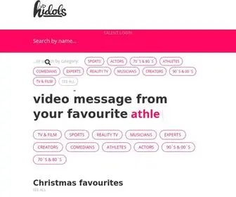 Hidols.com(Personalised Celebrity Video Messages) Screenshot