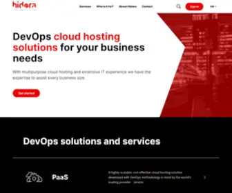 Hidora.io(Solutions d'Hébergement Cloud) Screenshot