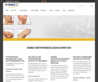 Hidrex.com(HIDREX Iontophorese) Screenshot