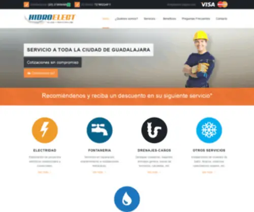 Hidroelect.com(SOLUCIONES INTEGRALES EN INSTALACIONES) Screenshot