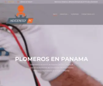 Hidroenergypty.com(Plomeros en Panama) Screenshot