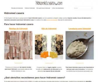 Hidromielcasera.com(Hacer hidromiel casera con las mejores recetas) Screenshot