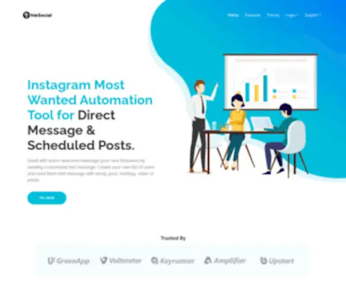 Hiesocial.com(Most wanted automation tool for Instagram Direct Message) Screenshot