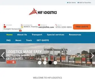 Hif-Logistics.com(Hif-Logistics Shipping) Screenshot