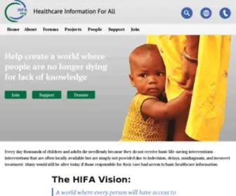Hifa.org(Health Information For All) Screenshot