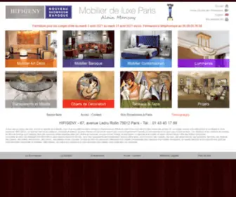 Hifigeny.com(Mobilier de luxe Paris) Screenshot