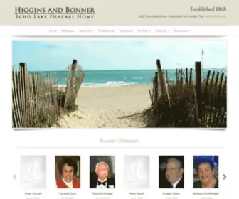 Higginsandbonner.com(Higgins and Bonner Echo Lake Funeral Home) Screenshot