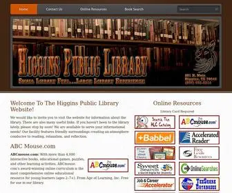 Higginslibrary.org(Higginslibrary) Screenshot