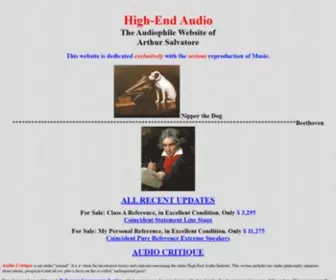 High-Endaudio.com(HIGH-END AUDIO and Arthur Salvatore) Screenshot